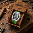 Herren Steampunk Skeleton Uhr