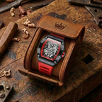 Herren Steampunk Skeleton Uhr