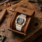 Herren Steampunk Skeleton Uhr