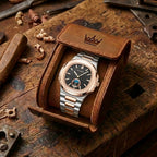 Herren Wasserdicht Leder & Stahl Quartz Uhr