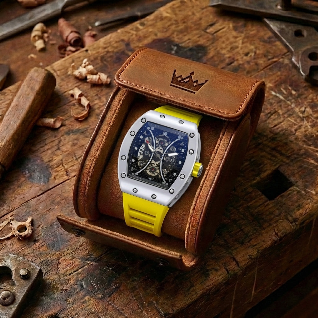 Herren Hollow Barrel Luminous Automatik Uhr