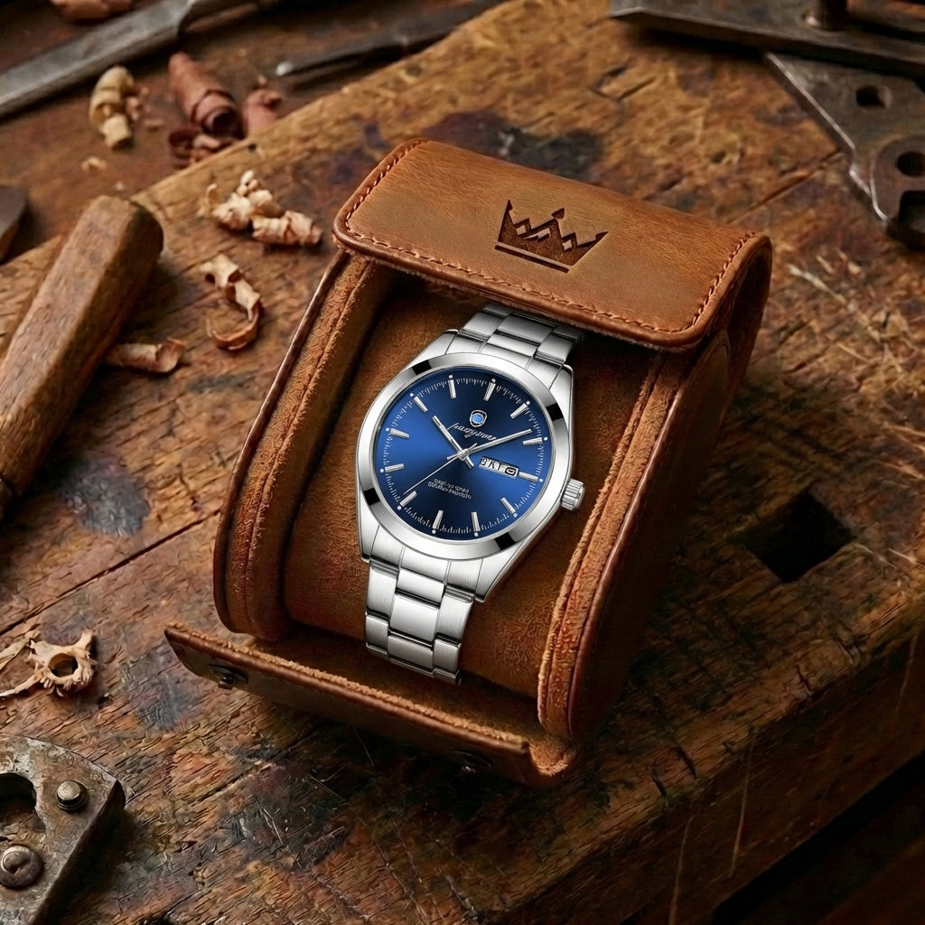 Herren Dual Kalender Luminous Quartz Uhr