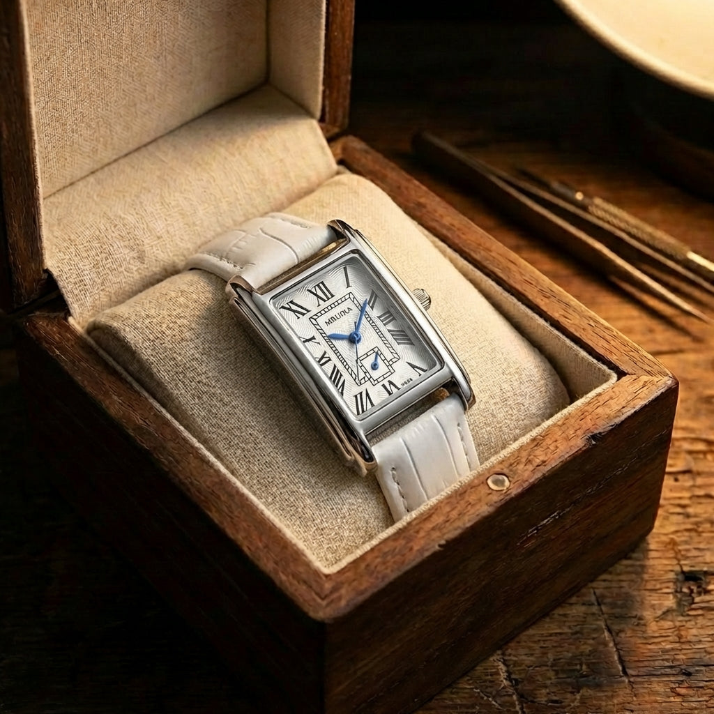 Damen Retro Casual Lederarmband Uhr