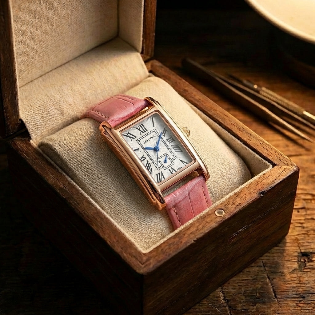 Damen Retro Casual Lederarmband Uhr