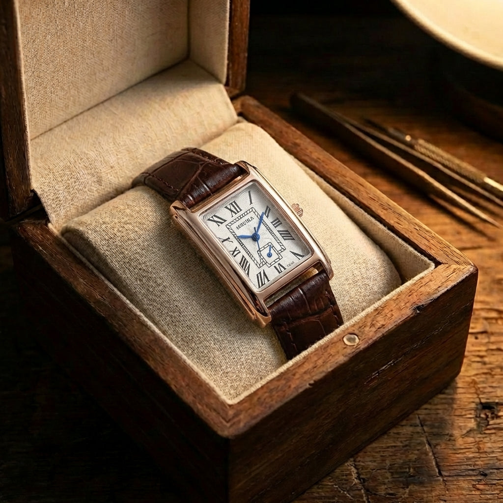 Damen Retro Casual Lederarmband Uhr