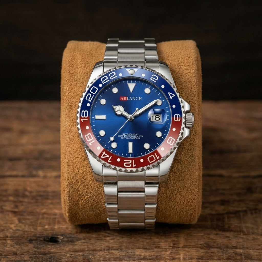 Herren Edelstahl Sport Armbanduhr