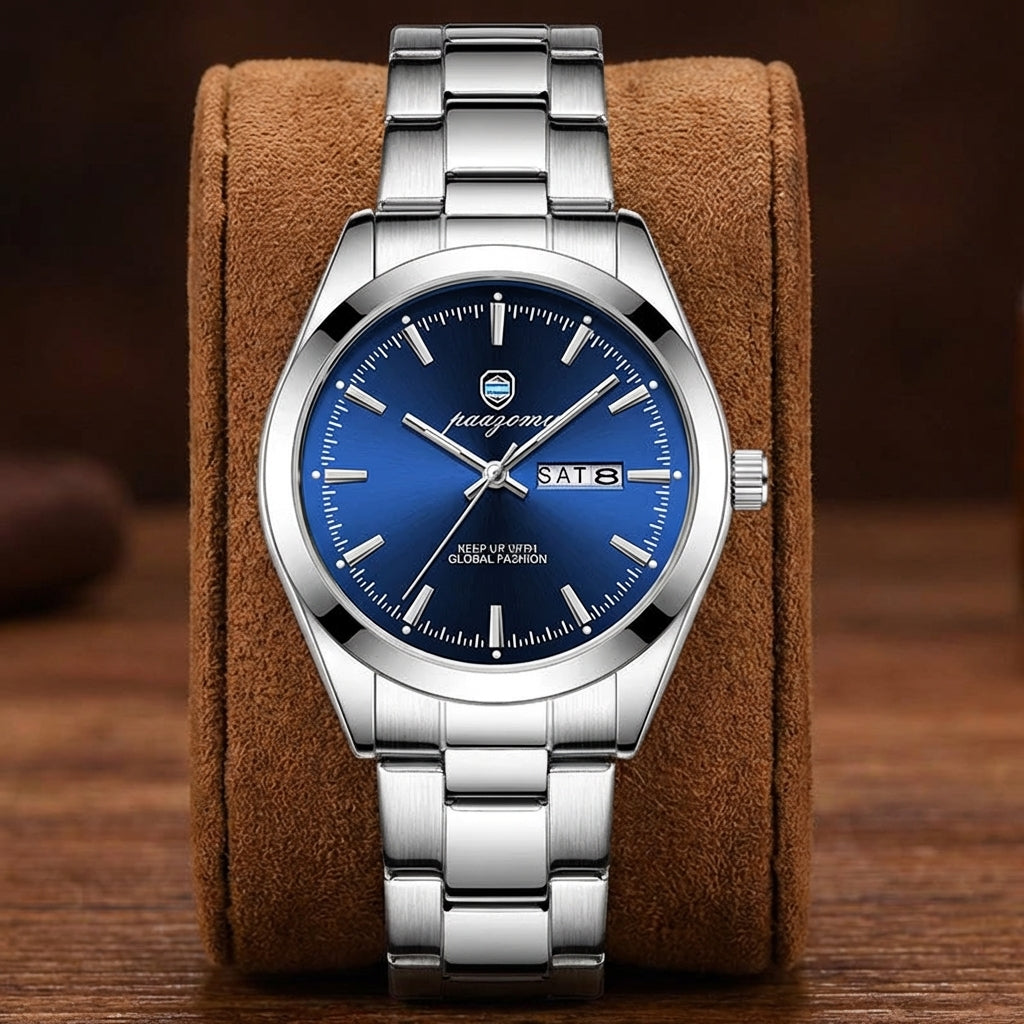 Herren Dual Kalender Luminous Quartz Uhr