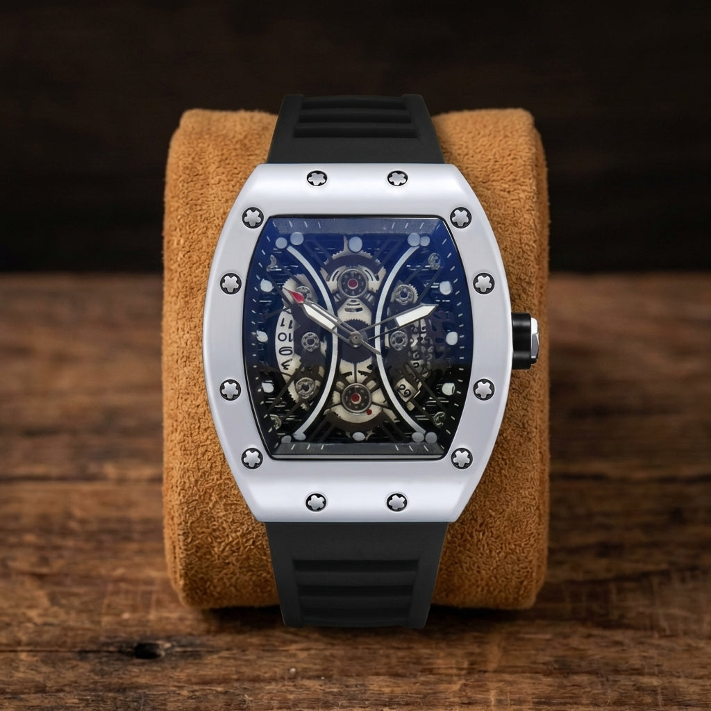 Herren Hollow Barrel Luminous Automatik Uhr