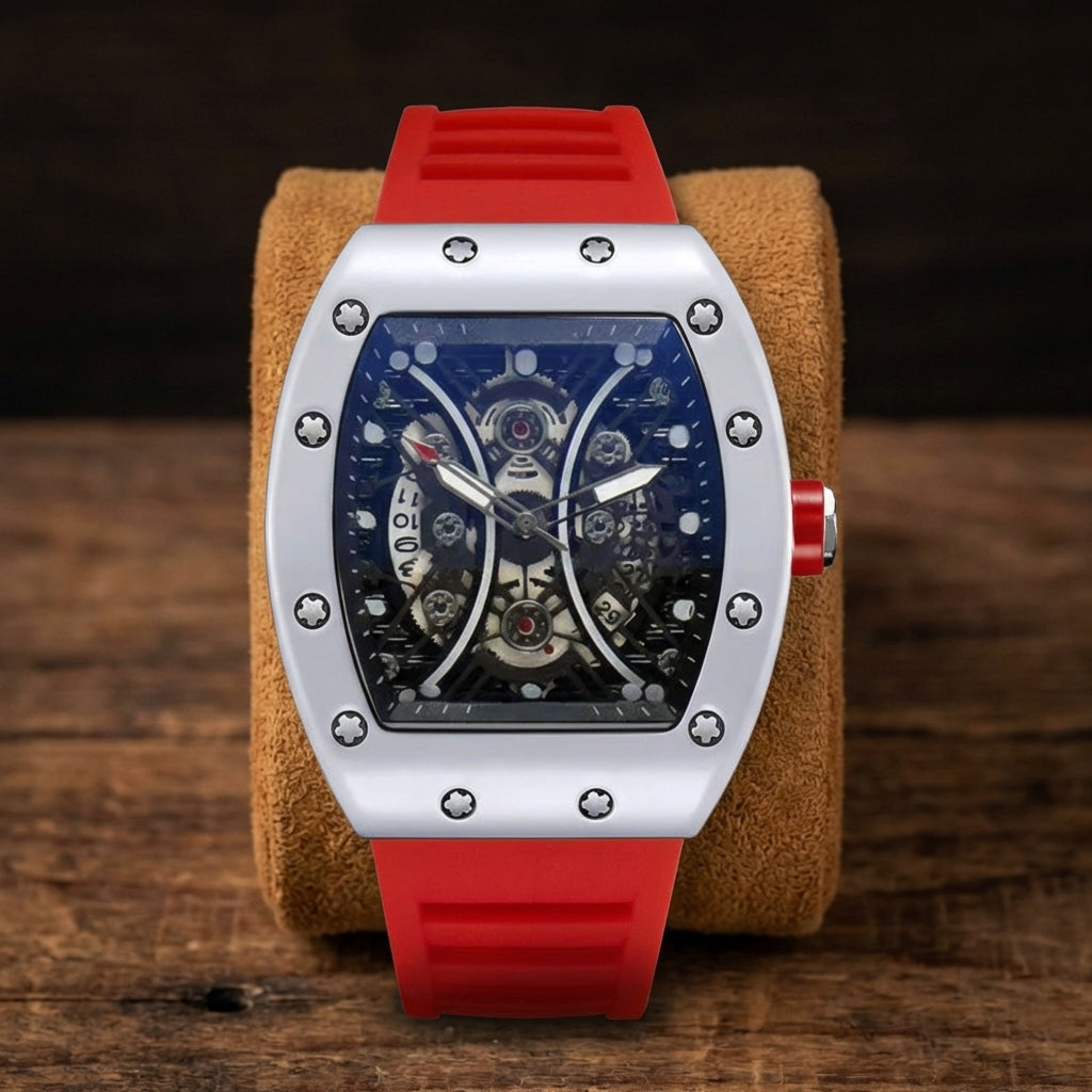 Herren Hollow Barrel Luminous Automatik Uhr
