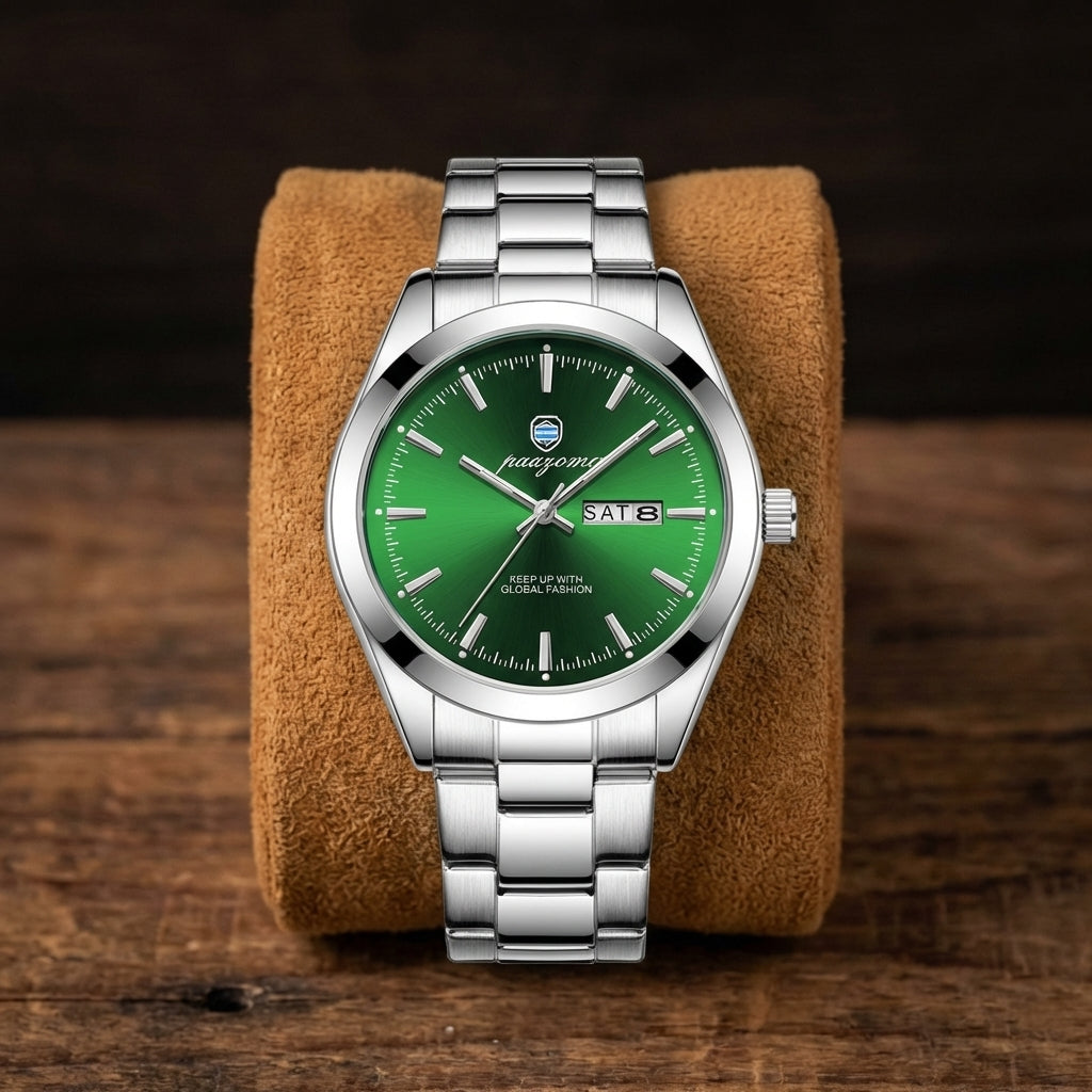Herren Dual Kalender Luminous Quartz Uhr