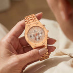 Damen Zierliche Goldfarbene Quarz Uhr