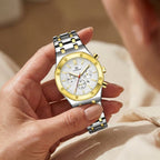 Damen Zierliche Goldfarbene Quarz Uhr