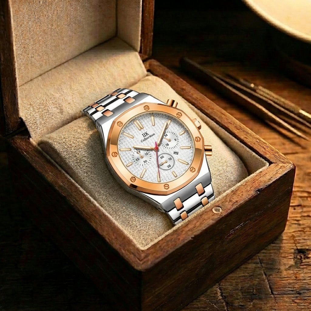 Damen Zierliche Goldfarbene Quarz Uhr