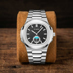 Herren Wasserdicht Leder & Stahl Quartz Uhr