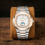 Herren Wasserdicht Leder & Stahl Quartz Uhr