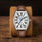 Herren Luminous Lederarmband Quartz Uhr