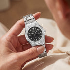 Damen Silber Automatische Quarz Uhr