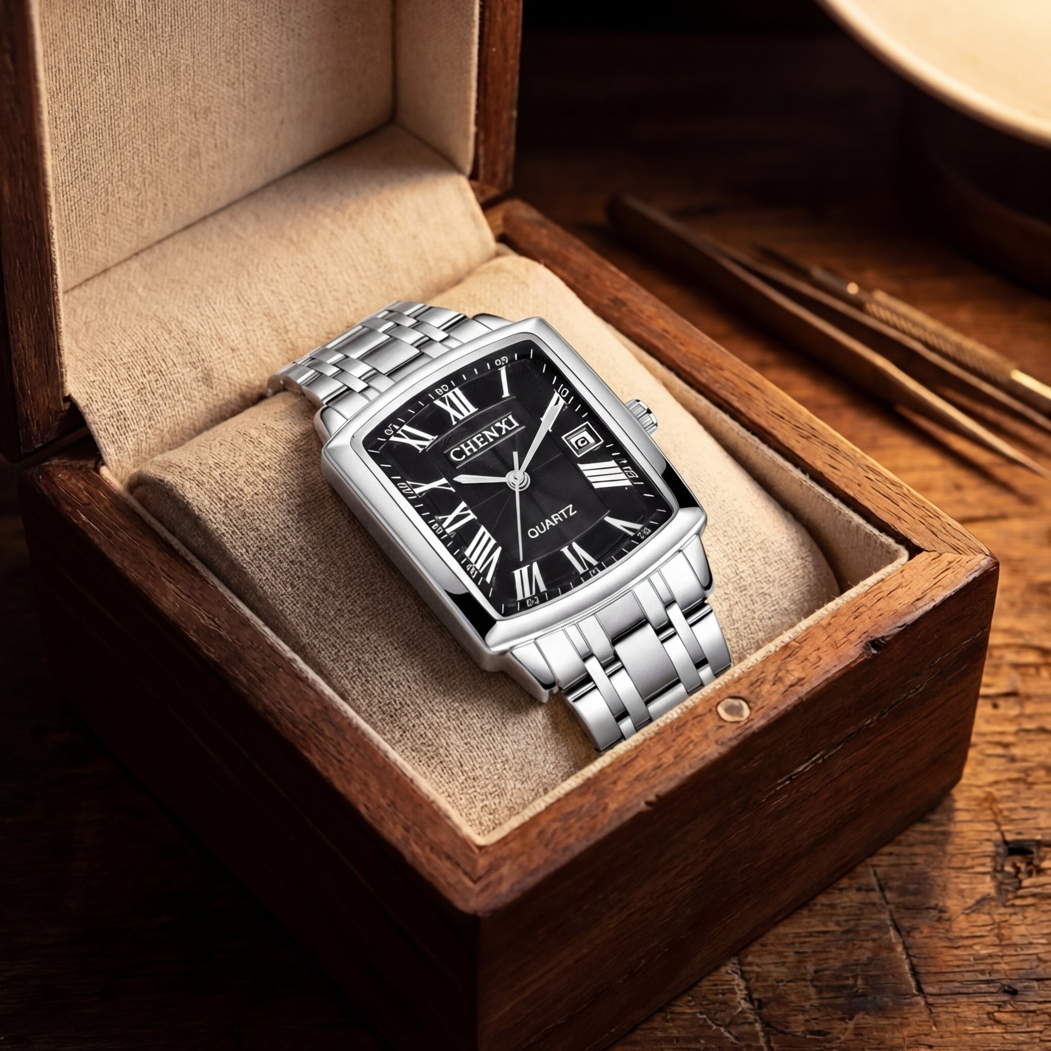 Damen Klassische Minimalistische Quarz Uhr
