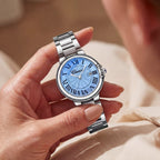 Damen Leuchtende Kalender Stahlgürtel Uhr