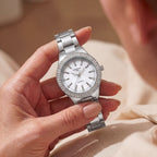 Damen Diamantbesetzte Quarz Uhr