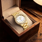 Damen Diamantbesetzte Quarz Uhr