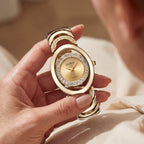 Damen Elegante Diamant Stahlband Uhr
