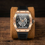 Herren Steampunk Skeleton Uhr