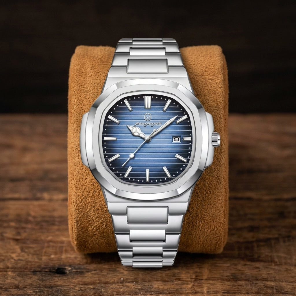 Herren Luxury Square-Round Uhr